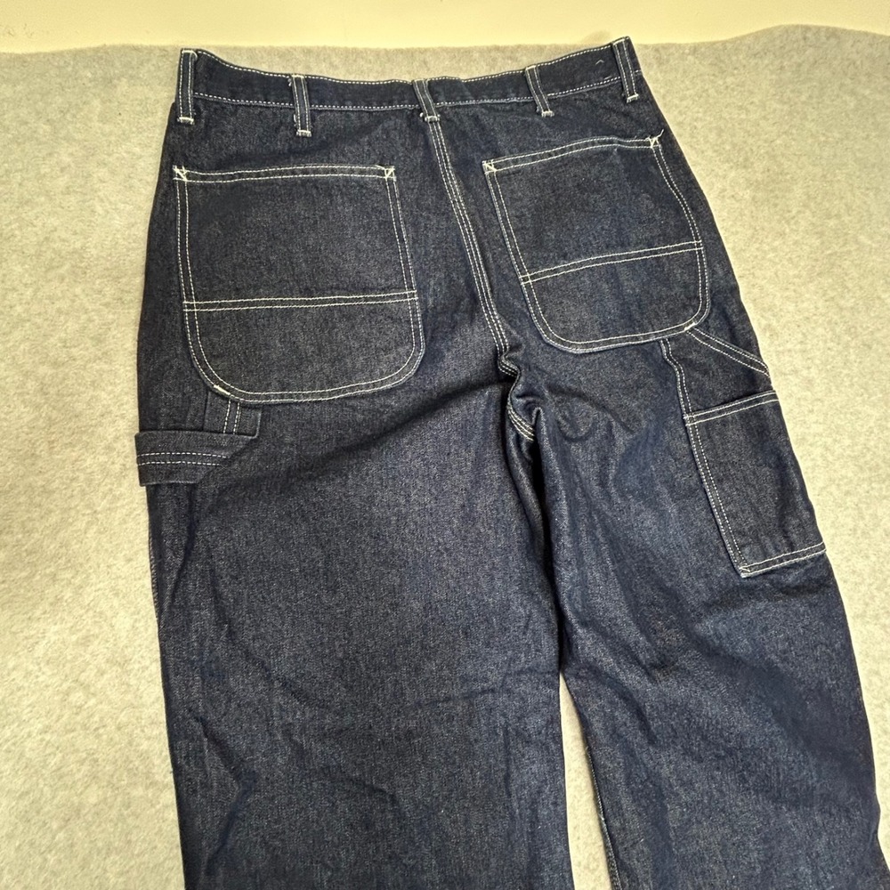 Vintage Sears Roebucks Jeans Mens 34x30 Blue Carpenter Hammer Loop Work Jeans - Picture 2 of 11